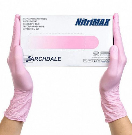 NITRIMAX   Розовые   M   Перчатки нитриловые  50пар   (Малайзия)