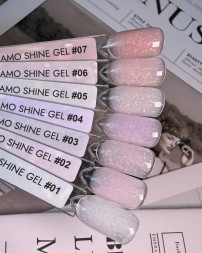 ONE NAIL   Gel CAMO SHINE   #06   30г (шайба)  Гель для моделирования средне-жидкий с хлопьями Юки